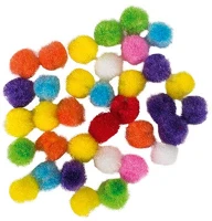 Junior 137473 Kreatív  pompom, vegyes, 10mm, 30 db/csomag kép