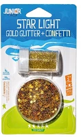 Junior 137890 Kreatív  csillám + konfetti szett, arany, bliszteren kép