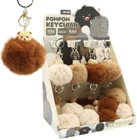 Junior POM-POM BARNA Kulcstartó  pom-pom barna keverékek kép