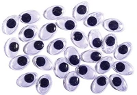 Junior PPP9140-6103 Kreatív  ovális mozgószem, 10mm, 30 db/csomag kép