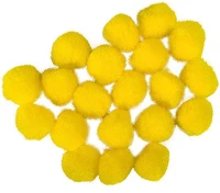 Junior PPP9140-6116 Kreatív  pompom, sárga, 20mm, 20 db/csomag kép