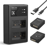 K&f concept KF-28-0030 K&f concept hordozható dupla usb-c akkumulátor bc-w126 töltő + 2db np kép