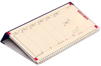 Kalendart 25C500C-004 2025 c050 jegyzettömbös fekvő kék sárga papíros asztali naptár kép