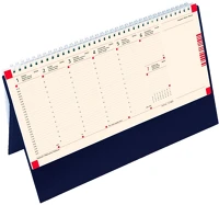 Kalendart 25C510T-004 2025 c051 jegyzettömbös kék sárga papíros álló asztali naptár kép