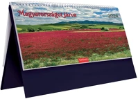 Kalendart 25T560T-004 2025 t056 magyarország járva álló kék asztali naptár kép