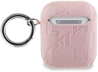 Karl lagerfeld KLA2PGKCPP Pu embossed karl and choupette heads apple airpods 1/2 tok, rózsaszín kép
