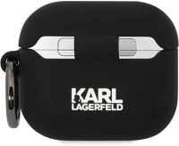 Karl lagerfeld KLA3RUNKC 3d logo nft karl and choupette silicone apple airpods 3 tok, fekete kép