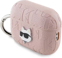 Karl lagerfeld KLAP2PGCHPP Pu embossed choupette head apple airpods pro 2 tok, rózsaszín kép
