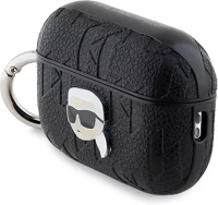 Karl lagerfeld KLAP2PGKIPK Pu embossed karl head apple airpods pro 2 tok, fekete kép