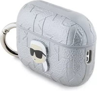 Karl lagerfeld KLAP2PGKIPS Pu embossed karl head apple airpods pro 2 tok, ezüst kép