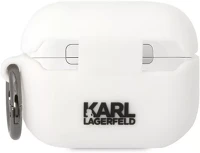Karl lagerfeld KLAPRUNIKH 3d logo nft karl head apple airpods pro szillikon tok, fehér kép
