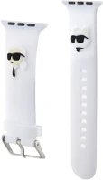 Karl lagerfeld KLAWLSLKCNH Karl and choupette head nft apple watch 42/44/45/46/49 szíj, fehér kép