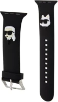 Karl lagerfeld KLAWLSLKCNK Karl and choupette head nft apple watch 42/44/45/46/49 szíj, fekete kép