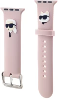 Karl lagerfeld KLAWLSLKCNP Karl and choupette head nft apple watch 42/44/45/46/49 szíj, rózsaszín kép