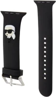 Karl lagerfeld KLAWLSLKNK Karl head nft apple watch 42/44/45/46/49 szíj, fekete kép
