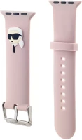 Karl lagerfeld KLAWLSLKNP Karl head nft apple watch 42/44/45/46/49 szíj, rózsaszín kép