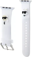 Karl lagerfeld KLAWMSLKCNH Karl and choupette head nft apple watch 38/40/41mm szíj, fehér kép