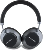 Karl lagerfeld KLBHP73PSACKMK Saffiano metal logo anc/enc wireless vezetéknélküli fejhallgató, fekete kép