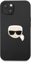 Karl lagerfeld KLHCP13SPKMK Head bőr hátlap tok apple iphone 13 mini, fekete kép