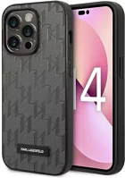 Karl lagerfeld KLHCP14LSAKLHPG Saffiano mono metal apple iphone 14 pro hátlap tok, szürke kép