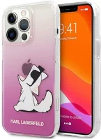 Karl lagerfeld KLHCP14XCFNRCPI Choupette fun apple iphone 14 pro max hátlap tok, rózsaszín kép
