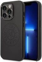 Karl lagerfeld KLHCP14XFWHK Leather perforated apple iphone 14 pro max hátlap tok, fekete kép