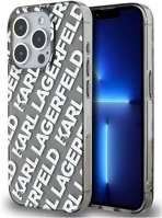 Karl lagerfeld KLHCP15LHKFOEMS Iml electroplated repeated logo iphone 15 pro hátlap tok, ezüst kép