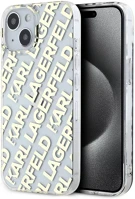 Karl lagerfeld KLHCP16SHKFOEMD Iml electroplated repeated logo iphone 16 hátlap tok, arany kép