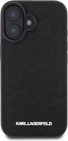 Karl lagerfeld KLHCP16SPQKPMK Pu quilted pattern apple iphone 16 hátlap tok, fekete kép