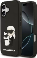 Karl lagerfeld KLHCP17S3DRKCNK 3d rubber karl and choupette apple iphone 17 hátlap tok, fekete kép