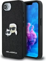 Karl lagerfeld KLHCPSE4PFGKCPK fixed glitter ikonik metal pin apple iphone 17e / iphone 16e hátlap tok kép