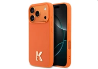 Karl lagerfeld NT3666339610258 saffiano leather - metal k & karl logo - magsafe kompatibilis narancs hátlap kép