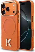 Karl lagerfeld NT3666339610340 head logo gold - magsafe kompatibilis narancssárga hátlap tok kép