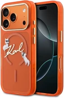 Karl lagerfeld NT3666339610364 choupette scripted log - magsafe kompatibilis narancssárga hátlap tok kép