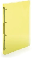 Karton 2-146 Gyűrűskönyv a4, 4 gyűrűs 2cm gerinc áttetsző pp,  p+p lines sárga kép