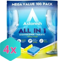Karton DA503XSZASK5060060210738 Astonish all in one mosogatógép tabletta 100db-os citrom  - 4 db kép