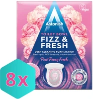 Karton DA503XSZASK5060060212633 Astonish fizz&fresh wc tabletta, bazsarózsa 8db/doboz  - 8 db kép