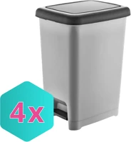 Karton DA503XSZBAK8696287010454F Szemetes pedálos slim antracit 60l, slim  - 4db kép