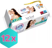 Karton DA503XSZBAK8699444261188 Lara prémium nedves törlőkendő, alkoholmentes, parabénmentes púder kép