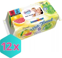 Karton DA503XSZBAK8699444262987 Lara nedves törlőkendő, alkoholmentes, parabénmentes citrus illatú kép