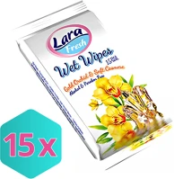 Karton DA503XSZBAK8699444263687 Lara nedves törlőkendő, alkoholmentes orchidea és kasmír illatú  - 15 db kép