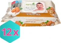 Karton DA503XSZBAK8699444267920 Pufy fresh nedves törlőkendő almond milk 120db/csg  - 12x120 db kép