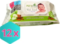Karton DA503XSZBAK8699444267937 Pufy fresh nedves törlőkendő apple & cinnamon 120db/csg  - 12x120 db kép