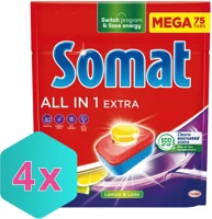 Karton DA503XSZWYK9000101809282 Somat mosogatógép kapszula all in1 extra lemon 75db/csg  - 4 db kép
