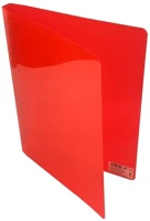 Karton pp 02.0007304 Gyűrűskönyv a/4 20 mm 4 gyűrű átlátszó piros kép
