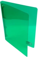 Karton pp 02.0007305 Gyűrűskönyv a/4 20 mm 4 gyűrű átlátszó zöld kép