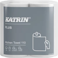 Katrin 89673 FEHÉR Háztartási papírtörlő kéztörlő 2 rétegű átmérő: 13,4 cm 110 lap kép