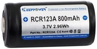 Keeppower RCR123A 3.7v 800mah li-ion akkumulátor védelemmel kép