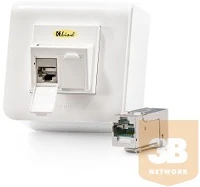 Keline 601120-AP-KEJ-C6A-S-HD-2 601120-AP + KEJ-C6A-S-HD(2) Modulo45 falon kívüli aljzat, Kategória 6A kép