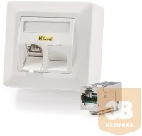 Keline 601140-AP-KEJ-C6A-S-HD-2 601140-AP + KEJ-C6A-S-HD(2) Modulo50 falon kívüli aljzat, Kategória 6A kép